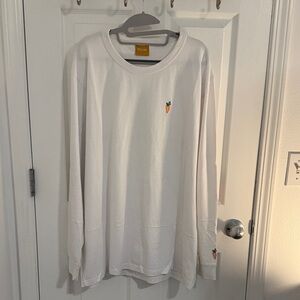 Carrots by Anwar Carrots White Long Sleeve Tee with Embroidered Carrot Detail